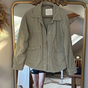 Stradivarius Utility Jacket in Light Khaki